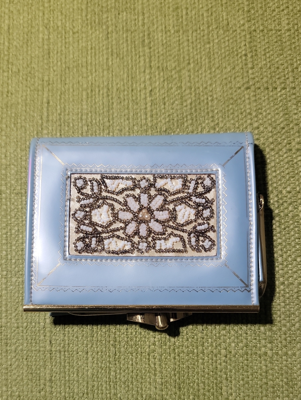 Daniel de Paris Women’s Light Blue Beaded Wallet